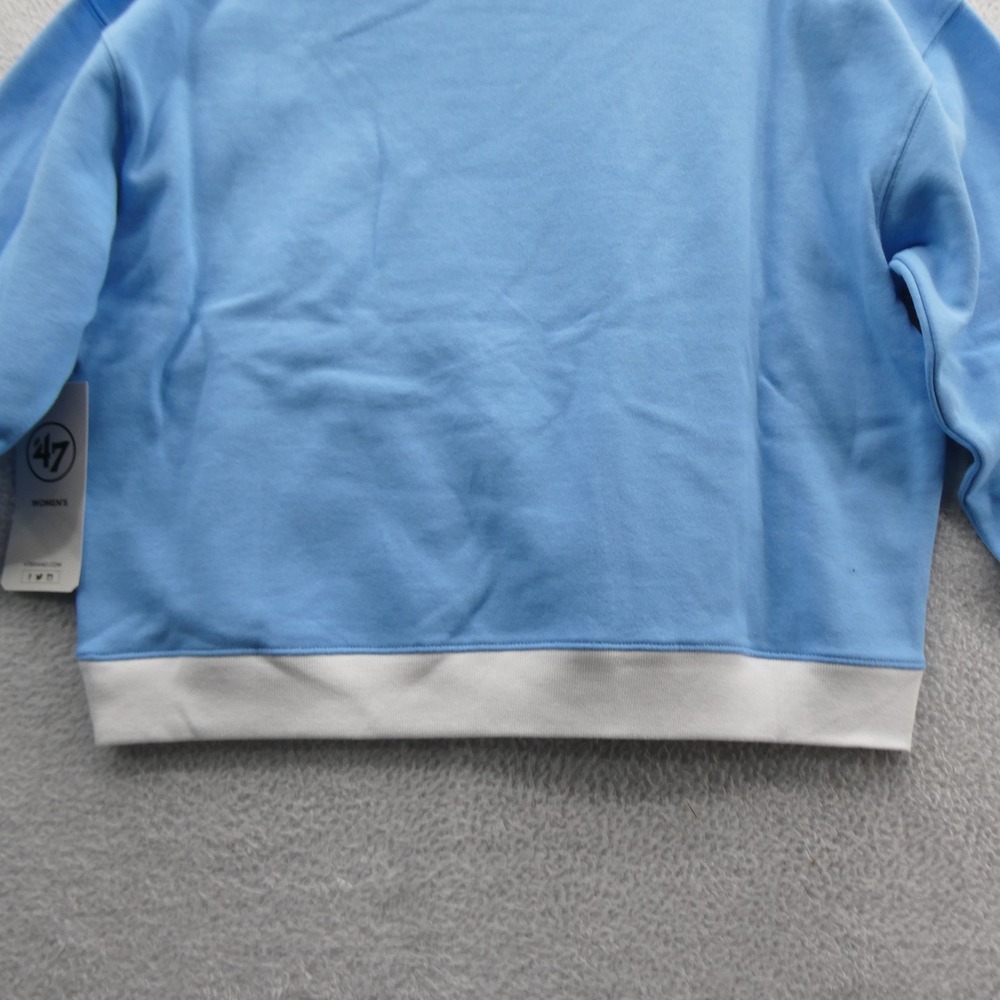 47 Brand Sweatshirt Womens Small UNC Tar Heels Blue Mock Neck Pullover Fleece - Picture 6 of 8